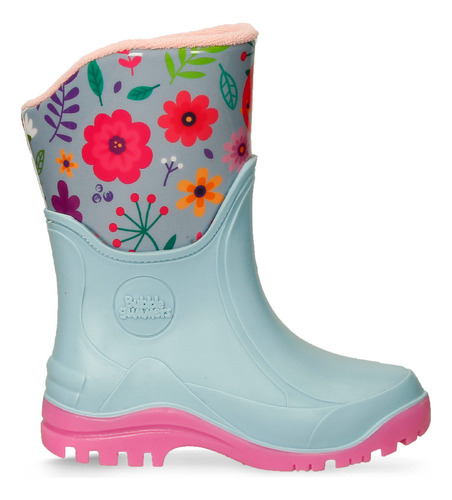 Botas De Lluvia Azul-fucsia Bubblegummers Queli Niña