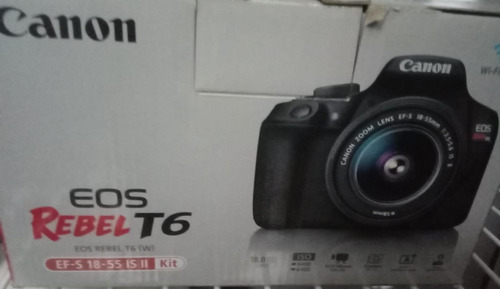  Canon Eos Rebel T6 18-55mm Is Ii Kit Dslr Color  Negro