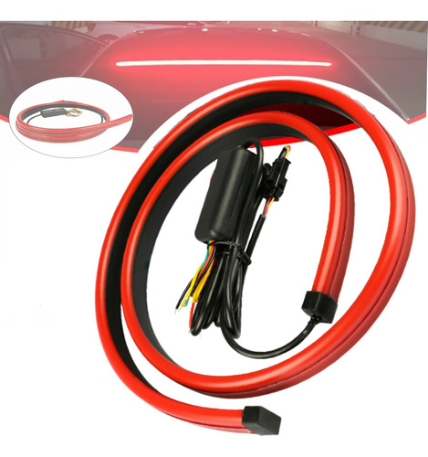 Alto Montaje Led Tira Stop100 Cm Flexible Universal Rojo