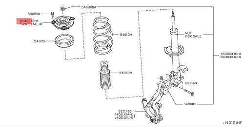 Set Kit Base De Amortiguador Delantero  Nissan Tiida C11 Par Foto 2