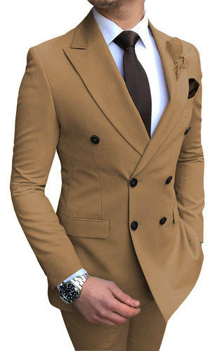 Alta Calidad Casual Slim Fit Traje De Hombre De Color Sólido