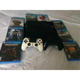 Playstation 4 Fat 500 Gb Con 2 Controles Y 9 Juegos 