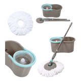 Balde Spin Mop Esfregão Giratorio 360 Completo 2 Refis