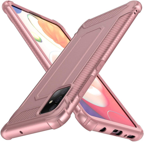 Funda Para Samsung Galaxy A51 - Oro Rosa + Protectores