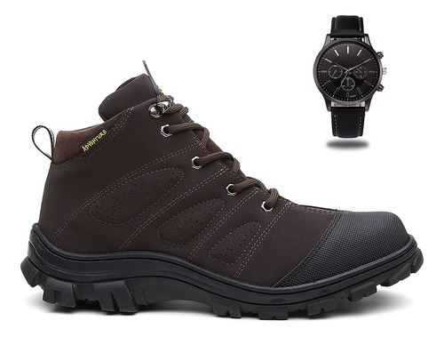 Bota Masculina Trilha Biqueira Impermeável + Brinde + Frete