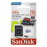 Tarjeta De Memoria Micro Sandisk Ultra Con Adaptador Sd 16gb