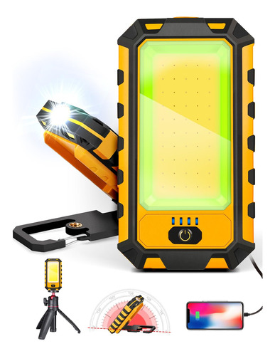 Molrebe Luz De Trabajo Led, Linterna Magnética Recargable De