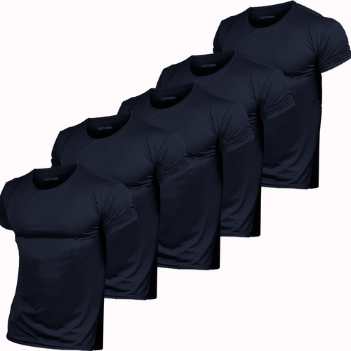 Kit 5 Camisetas Dry  Fit Anti Suor - Linha Premium Uv 889