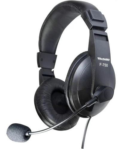 Headset Pc Gamer Com Microfone Integrado Preto - Tec Drive