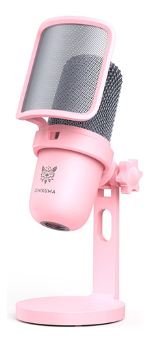 Microfone Gamer Rosa Onikuma M630 Profissional / Streaming 