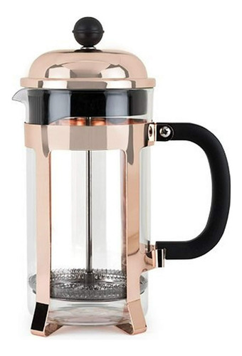 Cafetera Prensa Francesa De Vidrio Rose Gold 1000 Ml 1 Litro