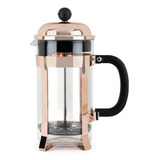 Cafetera Prensa Francesa De Vidrio Rose Gold 1000 Ml 1 Litro