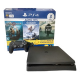 Sony Playstation 4 Slim 1tb Hits Bundle: God Of War/horizon Zero Dawn Complete Edition/shadow Of The Colossus E Mais 7 Jogos Inclusos.