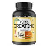 Creatina Monohidratada 180 Capsulas Life 360+ Pure Creatine