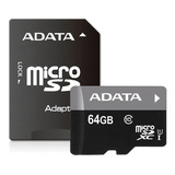Memoria Adata Micro Sd Sdxc 64gb Clase 10 Uhs-i Adaptado Sd
