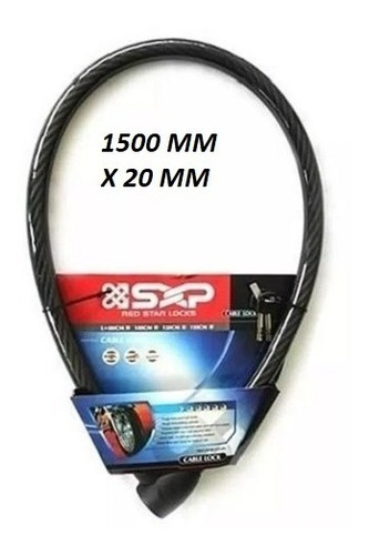 Cable Sxp Linga Acero Trenzado Moto,bicis,r.auxilio 150x20