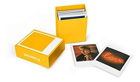 Caja De Almacenamiento Para Fotos Polaroid, Color Amarillo (