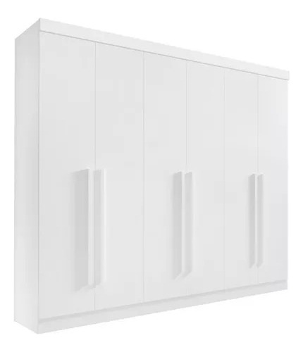 Guarda Roupa Da Vinci Plus 6 Portas Branco 100% Mdf D'doro