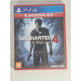 Jogo Uncharted 4 A Thiefs End Playstation Hits Ps4 Original