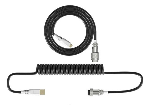 Cable Enrollado Para Teclado Mecánico, Hecho A Mano, Hecho A