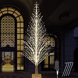 Árbol De Abedul Iluminado De 7 Pies 1000 Luces Led Bla...