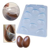 Forma Ovo Liso De Páscoa 50g Silicone 3 Partes Mold Especial