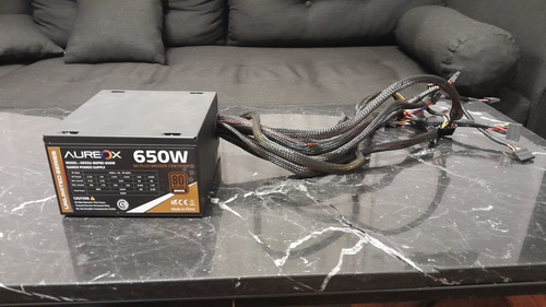 Fuente Alimentación  Aureox 650w 80plus Bronce Certificada 