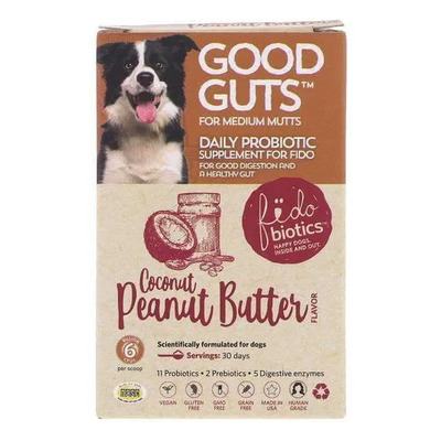 Probióticos Fidobiotics Good Guts Perro Mediano Sabor Maní 30 Servs | Envío gratis