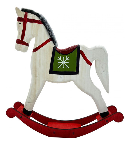 Decoração De Cavalo De Balanço De Natal Ornamento De Mesa