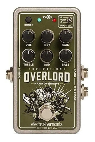 Pedal Ehx Nano Operation Overlord Overdrive - Palermo Color Verde