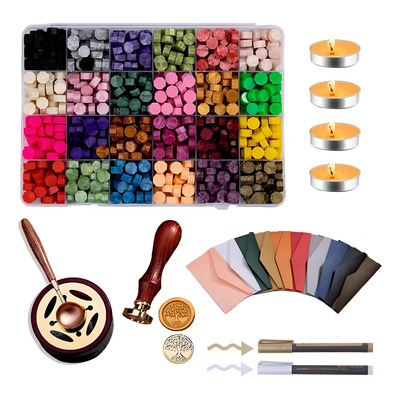 Pastillas De Cera De Sellado De 24 Color Para Sellos 619 Pcs Color del exterior 24 colors | Envío gratis