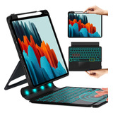 Funda C/teclado Táctil Iluminado P/galaxy Tab S8+ S7+ S7fe