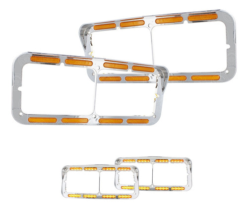 Par Marco Bisel Porta Faro Cromado Kenworth 32 Led 12-24v 