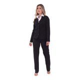 Conjunto Calça E Blazer Terninho Feminino Executiva Elegante