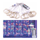 Cortina Guirnalda 300 Leds Colores 3x3m Usb Control Remoto