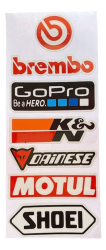 Stickers Reflejantes 3m Vinil Gopro Brembo Moto Auto Premium