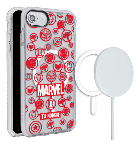 Funda Para iPhone Magsafe  Superhéroes Marvel Personalizado