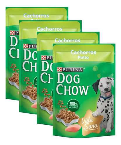 Pouch Alimento Humedo Dog Chow Cachorro Pollo 100g Pack X15