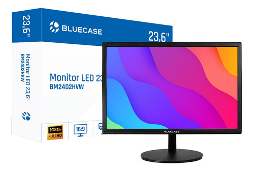 Monitor Led 23,6 Blucase  Full Hd, Hdmi/vga/vesa 75hz Preto