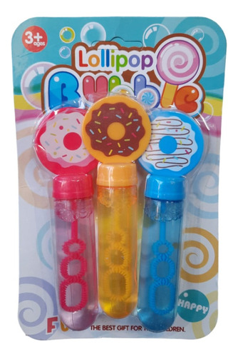Lollipop Bubble Set X 3 Burbujeros Candy 53660