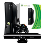 Xbox 360 Slim + Kinect + 1 Controle + Jogo Original