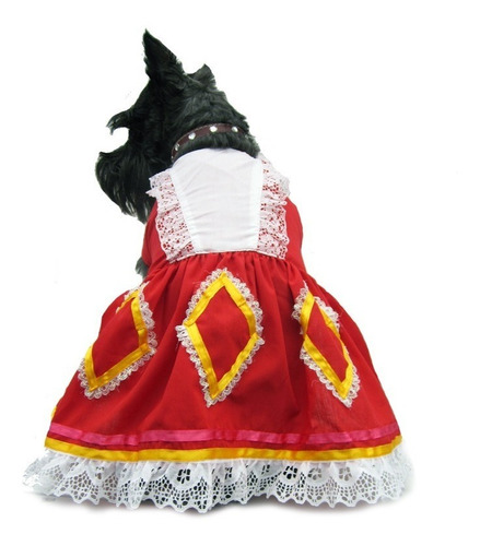 Vestido Perro Traje Típico Jalisco Talla 5 Rojo Pet Pals