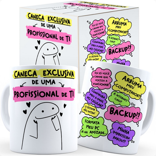 Caneca Flork Profissões Divertida - Caixa Personalizada