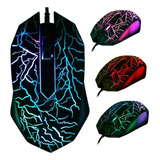 Mouse Gamer Usb De Juego Luz Multicolor Rgb Barato Negro