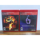 Combo Resident Evil 5 Y 6 Ps3 Fisico Usado