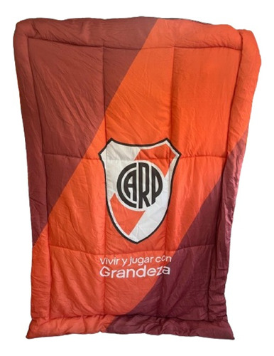 Acolchado Reversible Invierno Futbol Oficial 1 1/2 Plaza