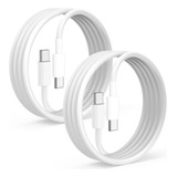 Cable De Carga Usb-c 3a 60w Carga Rapida(2 Metros,2 Piezas)