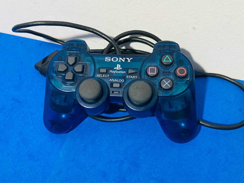 Controle Playstation 2 Ocean Blue Ps2