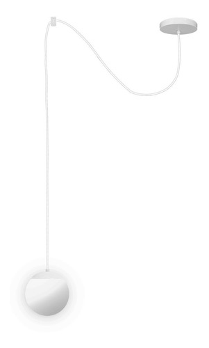 Lustre Pendente Globo Esfera Vidro Jabuticaba Flórida Fl Cor Branco 110v/220v