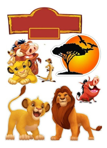 Topo Bolo Rei Leão Simba Festa Doce Aniversário